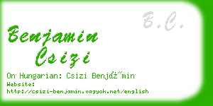 benjamin csizi business card